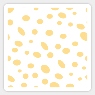 Seeing Spots yellow on white Sticker